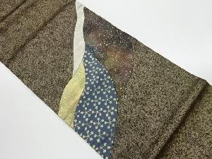 リサイクル　切嵌抽象模様織出し袋帯